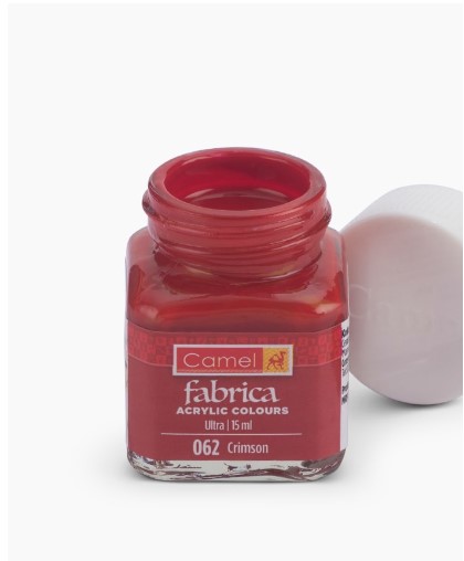 Camel Fabrica Acrylic Colours, Individual bottle of Crimson in 15 ml